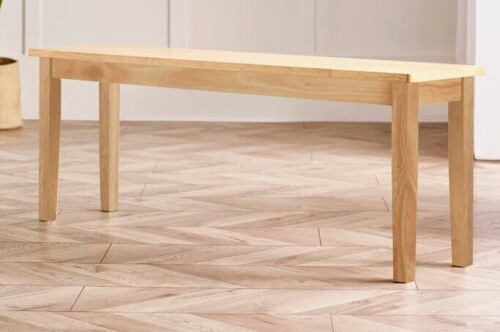 East Urban Home Alcazar Solid Wood Dining Bench - Traditional Rustic Farmhouse Kitchen Style New In Box $399