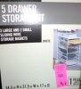 Everbilt 34.76 in. H x 17.13 in. W White Steel 5-Drawer Close Mesh Wire Basket New In Box $199 - 2