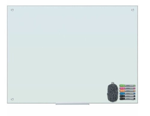 U Brands Magnetic Glass Dry Erase Board, 35 in. x 47 in., White New In Box $499