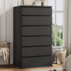 Jocoevol Black Tall 7 Drawer Dresser for Bedroom, Modern Wood Closet Dressers & Chests of Drawers with Jewelry Storage, 23.6" L x 15.8" W x 47.5" H in Large Vertical Dresser for Bedroom, Living Room, Nursery $299