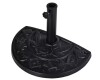 Outsunny 20 in. Half Round Patio Umbrella Base Outdoor Decorative Resin Parasol Stand Holder for 1.5 in., 1.9 in. Pole in Black New in Box $79