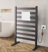 Verida 8-Bar Freestanding Electric Plug-in Towel Warmer Heated Towel Rack for Bathroom in Matte Black New In Box $299