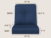 Latitude Run&reg; Adwin Outdoor 4"Deep Seat&Back Cushion Set With Olefin Fabric (Cushions Only) New In Box $99