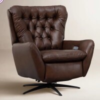 Birch Lane Harrington Swivel Wingback Recliner in Chocolate New in Box $1299