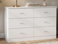 Wade Logan Allyannah 47" W 6-Drawer Double Dresser with Interlocking Drawers New in Box $699