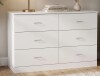 Wade Logan Allyannah 47" W 6-Drawer Double Dresser with Interlocking Drawers New in Box $699