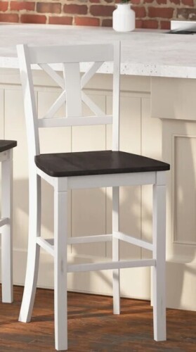 Taylor & Logan Bakersville Solid Wood Counter Stool in White Wash New in Box $499