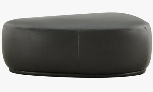 Joss & Main Adna 44" Genuine Leather Triangular Ottoman New Floor Model $699