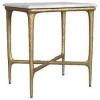 Coaster Baldwin Rectangular Marble Top Side Table White and Gold New in Box $299