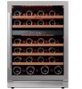 Ca'Lefort 24 in. Dual Zone 52-Bottles Built-In/Freestanding Wine Cooler Refrigerator in Stainless Steel Frost-Free Touch Panel $899