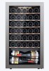 Ca'Lefort 18.9-in W 32-Bottles Stainless Steel Freestanding/Undercounter Indoor Wine Cooler with Glass Door $599