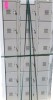 Salsbury Industries Assembled 6-Tier Box Style Standard Metal Locker with Three Wide Storage Units, 6-Feet High by 12-Inch Deep, Gray New Shelf Pull $1099 - 2