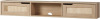Walker Edison Destin Modern Rattan Flip-Down-Door Wall-Mounted Floating TV Stand for TVs up to 65 Inches, 58 Inch, Coastal Oak New in Box $299