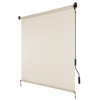 Symple Stuff 8' x 8' Aoodor 5% Openness Cordless Solar Fabric Roller Shade for Outdoor Gazebo Pergola Porch Use New In Box $299