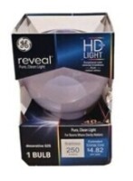 GE Reveal Vanity Globe Light Bulb, 40w, G25, 2500k, 265 Lumens, New In Box