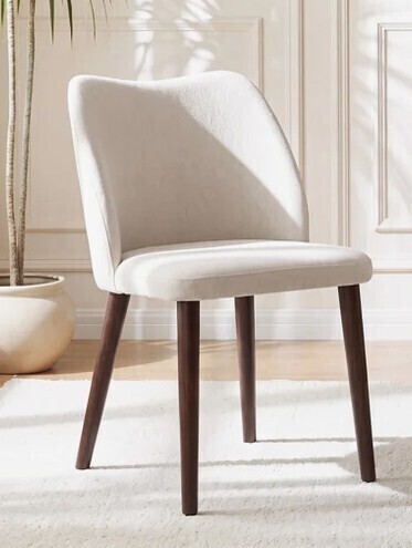 Winston Upholstered Solid Wood Small Dining Chair - Ergonomic Curve & Plush Padding for Multiple Spaces New In Box $299