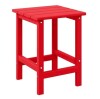 WESTIN OUTDOOR Mason 18 in. Red Poly Plastic Fade Resistant Outdoor Patio Square Adirondack Side Table New $99
