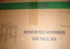 WESTIN OUTDOOR Mason 18 in. Red Poly Plastic Fade Resistant Outdoor Patio Square Adirondack Side Table New $99 - 2