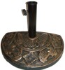 Outsunny 20 in. Half Round Patio Umbrella Base Outdoor Decorative Resin Parasol Stand Holder for 1.5 in., 1.9 in. Pole in Bronze New $99 - 2