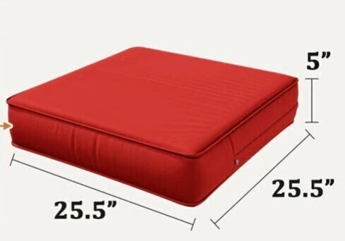 Latitude Run&reg; 25.5" x 25.5" Outdoor 5" Replacement Seat Cushion New $99