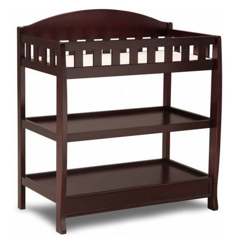Delta Children Wilmington Changing Table with Pad, Espresso Cherry New In Box $299