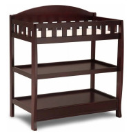 Delta Children Wilmington Changing Table with Pad, Espresso Cherry New In Box $299