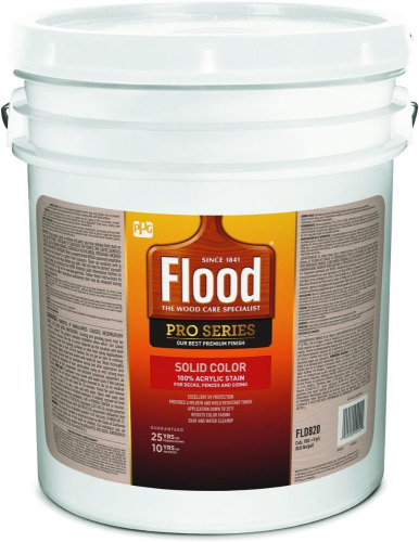 Flood FLD822 DEEP BASE Pro Series Solid Color Acrylic Stain, 5 Gallon