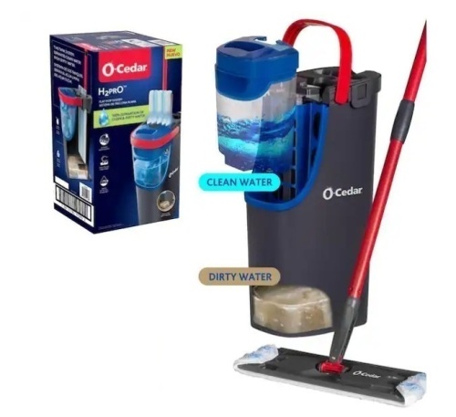 O-Cedar H2prO Microfiber Flat Mop System + 1 Extra Machine Washable Mop Head Replacement $79
