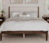 Wade Logan Besan Solid Wood Boucle Upholstered Headboard Bed Frame Queen Size Cream King Size New in Box $1199