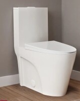 Swiss Madison St. Tropez Comfort Height One-Piece Elongated Toilet, Vortex Dual-Flush 1.1/1.6 GPF, White Hardware SM-1T254 New in Box $599