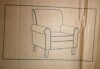 US Pride Furniture Arcane Blue Fabric Armchair New in Box $399 - 2