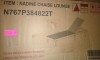 The Twillery Co. Cadain 78.75" Long Reclining Acacia Single Chaise, Teak, New in Box $399 - 2