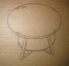 17 Stories Jahaira Round Coffee Table with 2-Tier Storage Shelves, Rustic Oak, New in Box $599 - 2