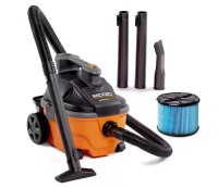 RIDGID 4 Gal. 5.0 Peak HP Portable Shop Vacuum Wet Dry Vac with Fine Dust Filter, Locking Hose and Attachments WD4070 On Working $199