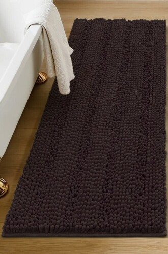 Ebern Designs 24"x 60" Soft Absorbent Bath Rug With Non-Slip Backing $79