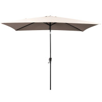 Arlmont & Co. Le 10' x 6' 5" Rectangular Tilt Market Umbrella, Beige, New in Box $299