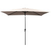 Arlmont & Co. Le 10' x 6' 5" Rectangular Tilt Market Umbrella, Beige, New in Box $299