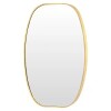 LuxHomez 30" W x 40" H Gold Oval Wall Aluminum Frame Vanity Bathroom Mirror, New in Box $299