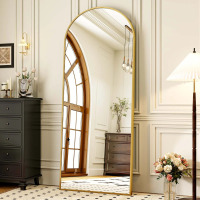 Basics by Wayfair Gold Arch Free Standing Full Length Mirror, 64" x 21", New in Box $499