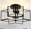 TUXEDO PARK LIGHTING 2-Light 16.3'' Black Modern Star Semi Flush Mount Chandelier, Brass Trim Craft Hexagon Star Ceiling Light Fixture New In Box $299