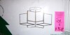 TUXEDO PARK LIGHTING 2-Light 16.3'' Black Modern Star Semi Flush Mount Chandelier, Brass Trim Craft Hexagon Star Ceiling Light Fixture New In Box $299 - 2