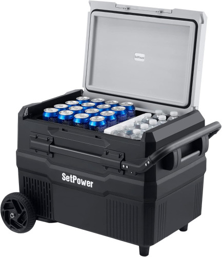 Setpower RV45D PRO and MC15 12V Refrigerator, Electric Cooler, 45QT and 15.8QT, Dual Zone and Single Zone $499