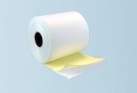 Amercareroyal 2 Ply 3 X 95 Feet Carbonless White/Canary Kitchen Printer Paper Roll With Solid Tube Core New
