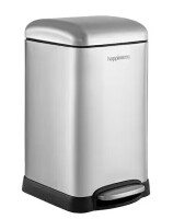 Happimess Betty Retro Mini 3.2 Gal. Chrome Step-Open Trash Can New In Box $79
