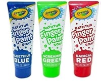 Crayola Taste Beauty Bathtub Finger Paint Soap, Easy to Clean, 3 oz Bottle New Assorted Colors