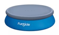 Funsicle 10 ft. x 10 ft. Round Gray Quickset Ring Top Above Ground Pool Safety Cover with String Lock, Accessory Only $89