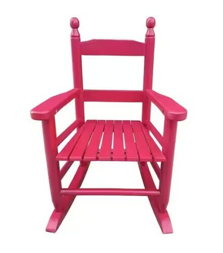 ECR4Kids Rose Red Solid Wood Children's Outdoor Rocking Chair New In Box $199