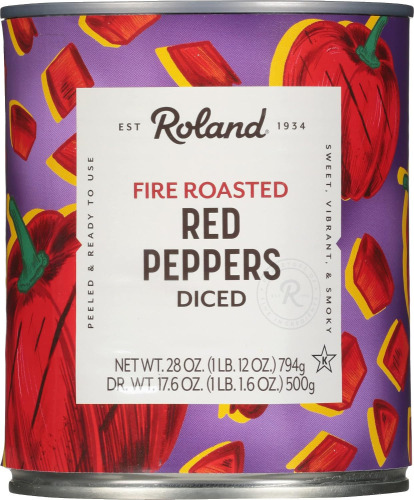 Roland Diced Fire Roasted Red Peppers, 1 lb 12 oz