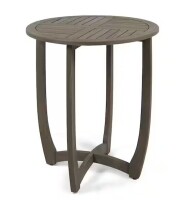 Noble House Carina Gray Round Wood Outdoor Patio Bistro Table New In Box $199