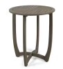 Noble House Carina Gray Round Wood Outdoor Patio Bistro Table New In Box $199